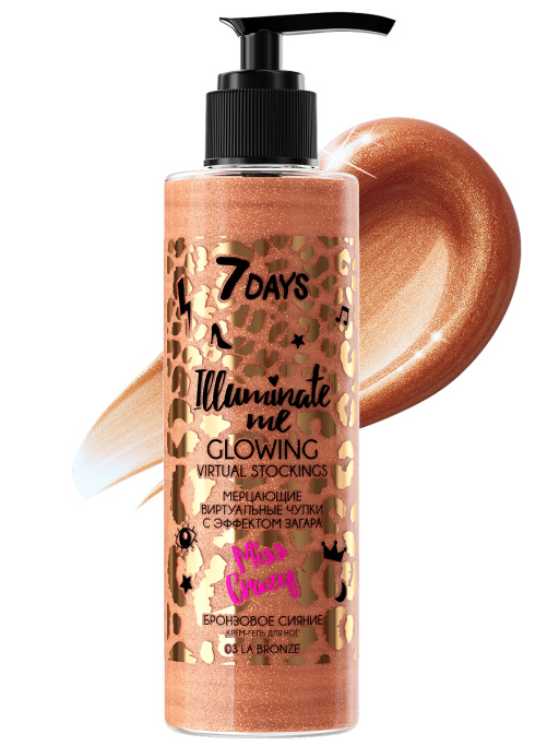 Молочко для тела увлажняющее жидкие колготки Miss Crazy / 03 LA’ BRONZE