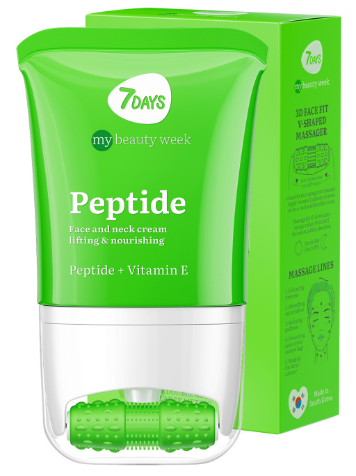 Крем для лица антивозрастной с пептидами, массажер 2в1, 80 ML PEPTIDE