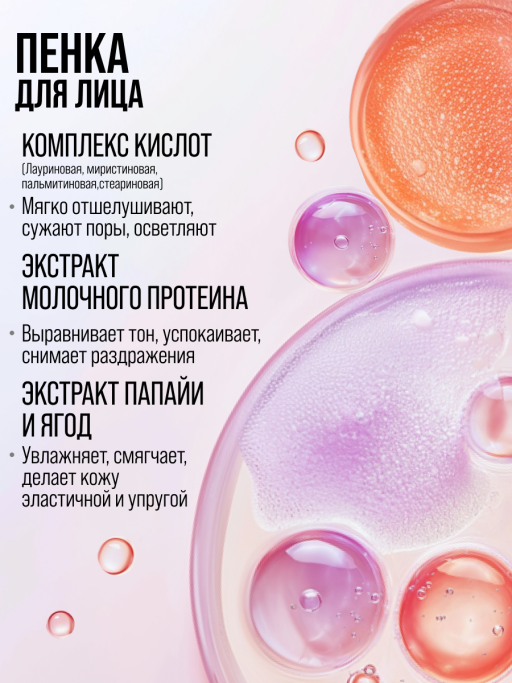 Пенка для умывания лица очищающая воздушная FOAM IT!