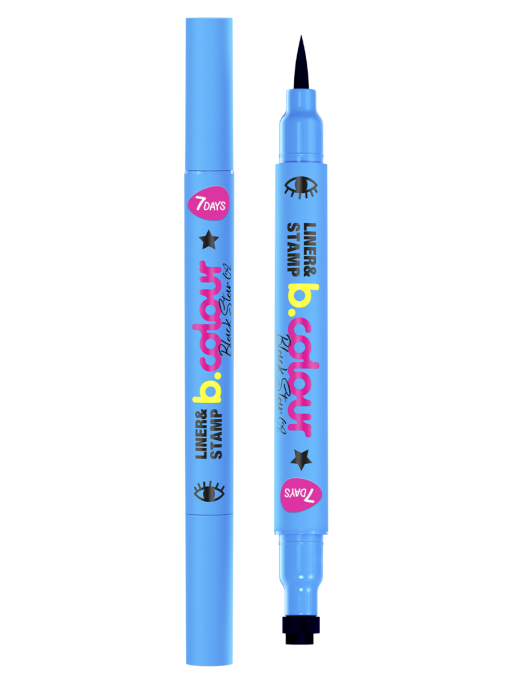 Подводка для глаз + штамп 2в1 / 02 BLACK STAR