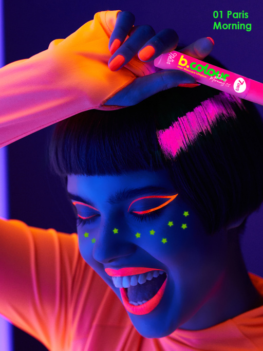 Тушь для ресниц и волос светящаяся UVglow / 01 PARIS MORNING