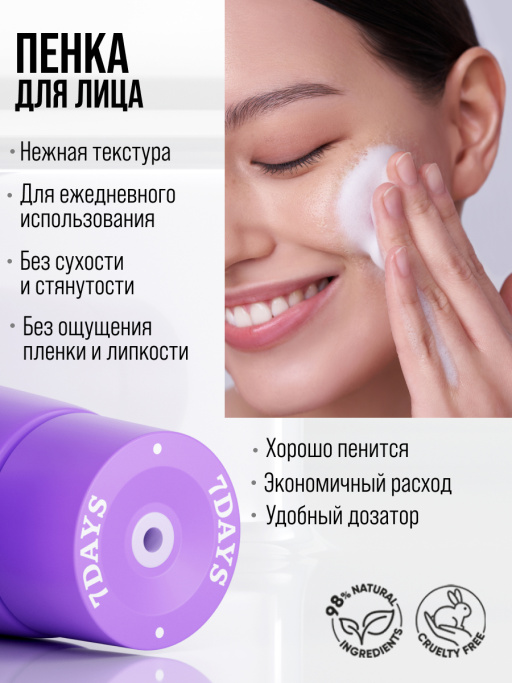 Пенка для умывания лица очищающая воздушная FOAM IT!