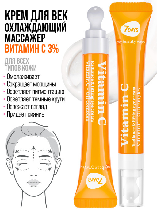 Крем для век увлажняющий от морщин Vitamin C 100%