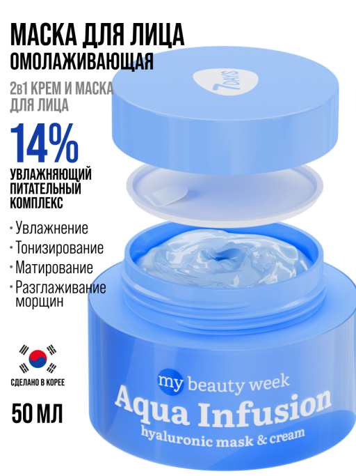 Крем для лица увлажняющий с гиалуроновой кислотой AQUA INFUSION