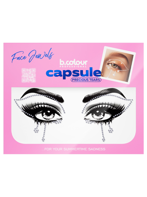 Стразы для лица самоклеящиеся (серебро) B.COLOUR PROFESSIONAL
