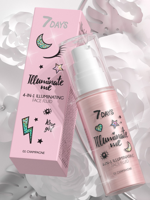 Праймер для лица 4-в-1 крем-флюид Rose girl