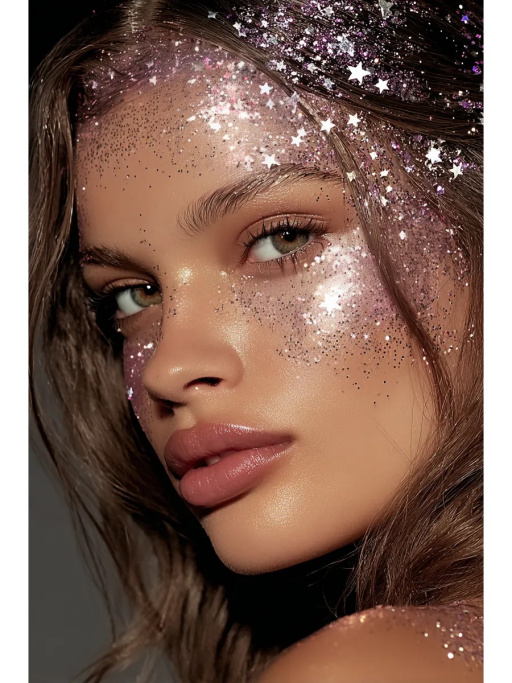 Глиттер для волос, лица и тела /901 Playful pink