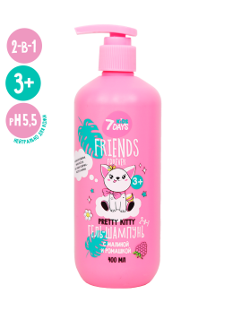 Гель для купания детский и шампунь для волос 400ML PRETTY KITTY Гель для купания детский и шампунь для волос 400ML PRETTY KITTY
