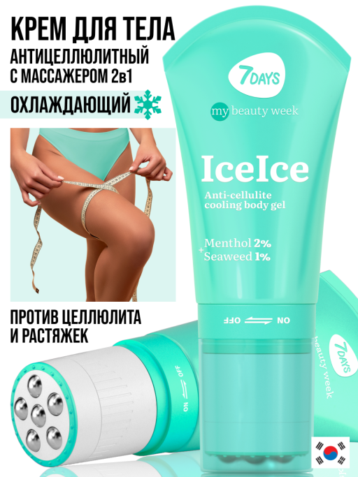 Крем для тела антицеллюлитный, массажер для похудения тела ICEICE