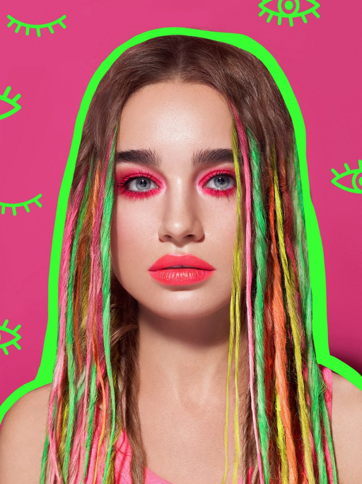 Палетка пигментов для макияжа UVglow Neon / 501 Pink punk