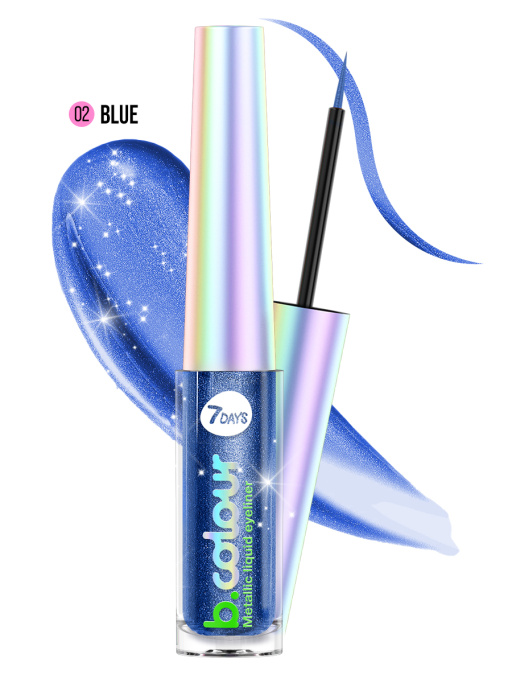 Подводка для глаз жидкая с эффектом металлик / 02 BLUE