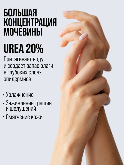 Крем для рук, ног и тела увлажняющий с мочевиной 20%, набор 2 шт (100+100 мл)