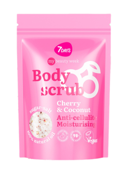 Скраб для тела антицеллюлитный увлажняющий солевой с маслами CHERRY&COCONUT, MY BEAUTY WEEK