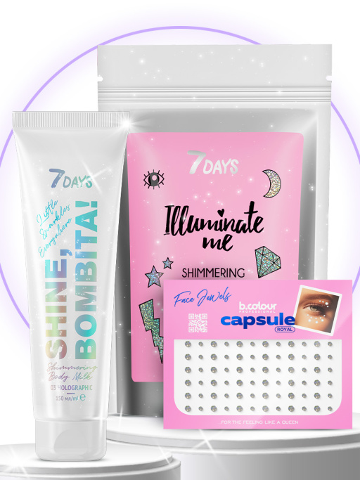 Подарочный набор косметики для ухода Diamond Box, SHINE, BOMBITA!