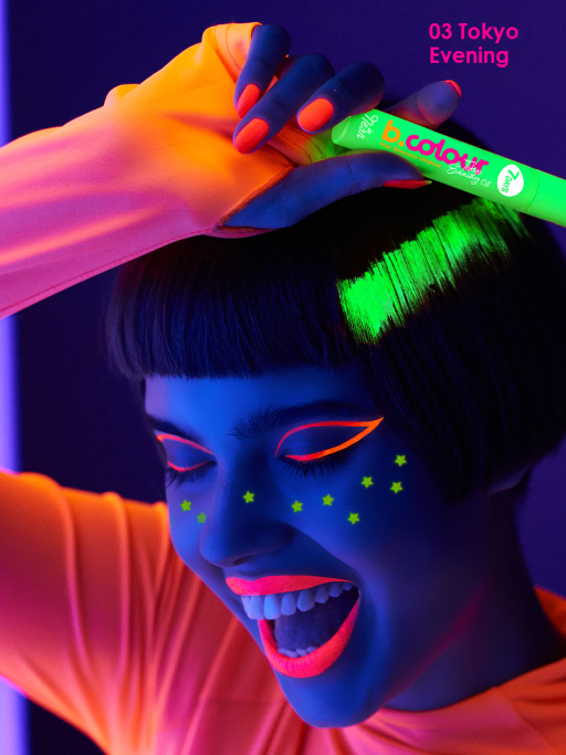 Тушь для ресниц и волос светящаяся UVglow / 03 TOKYO EVENING