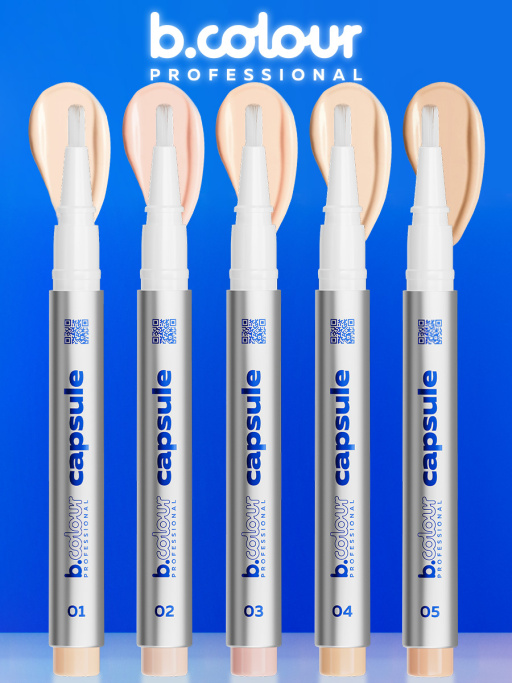 Консилер для лица и глаз увлажняющий / 02 Vanilla, B.COLOUR PROFESSIONAL CAPSULE
