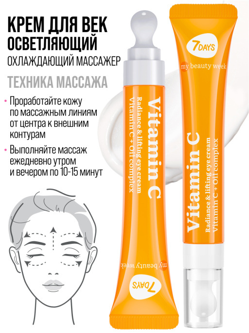 Крем для век увлажняющий от морщин Vitamin C 100%