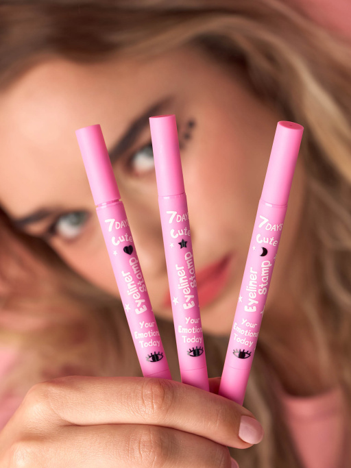 Подводка для глаз + штамп 2в1 Cute / 210 Eyeliner&Moon black stamp