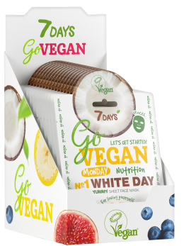 Маска для лица тканевая yummy Monday WHITE DAY 40 шт.