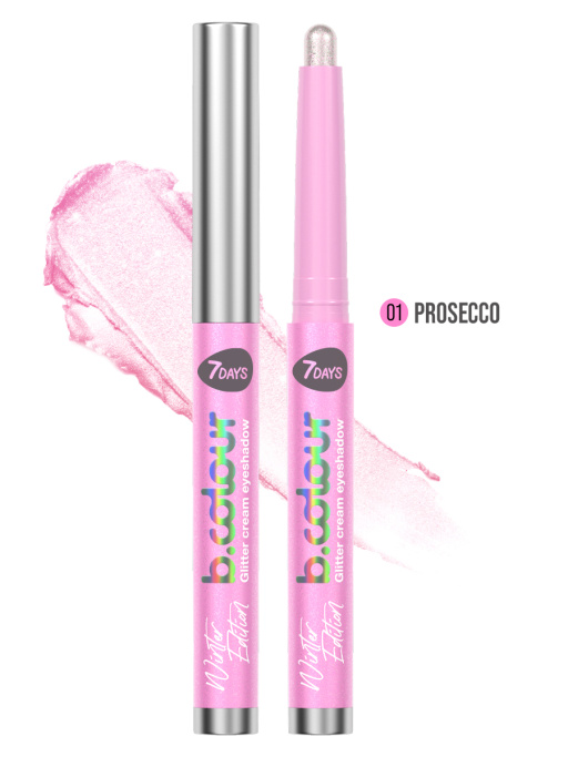 Хайлайтер для лица кремовый и тени для век блестящие 2в1 / 01 PROSECCO