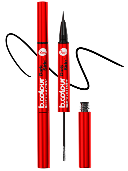 Гель для бровей + черный лайнер 2в1 Dark Side / 01 PHANTOM