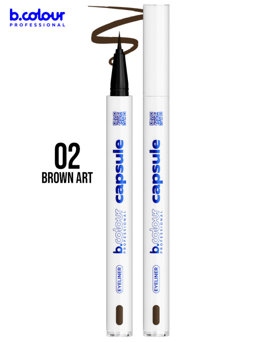 Подводка для глаз коричневая 02, B.COLOUR PROFESSIONAL
