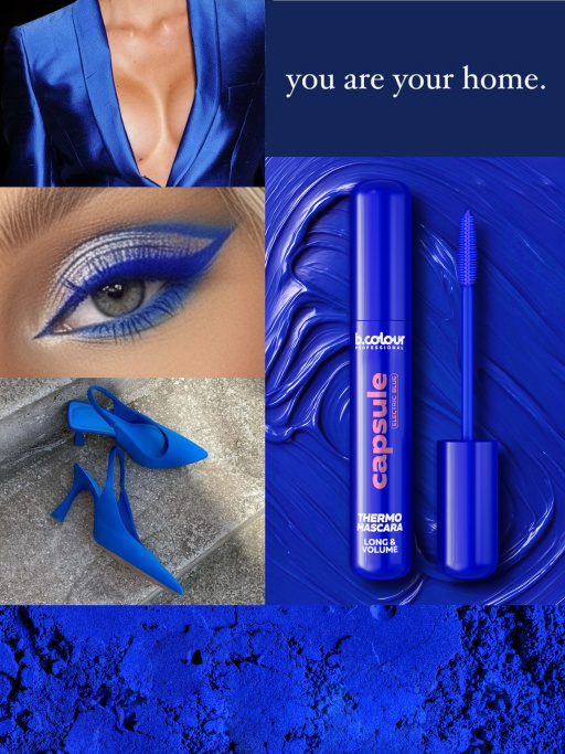 Тушь для ресниц, термотушь, объем и удлинение / ELECTRIC BLUE, B.COLOUR PROFESSIONAL 
