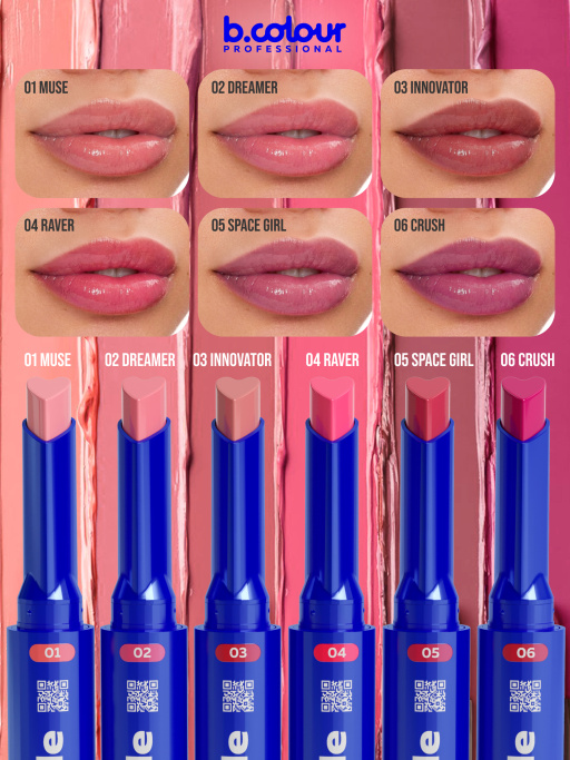 Блеск для губ увлажняющий тающий 02, B.COLOUR PROFESSIONAL 