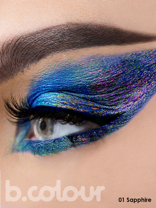 Тени для век жидкие блестящие хамелеон / 01 SAPPHIRE