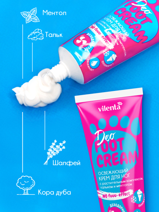 Крем для ног освежающий с мочевиной и ментолом