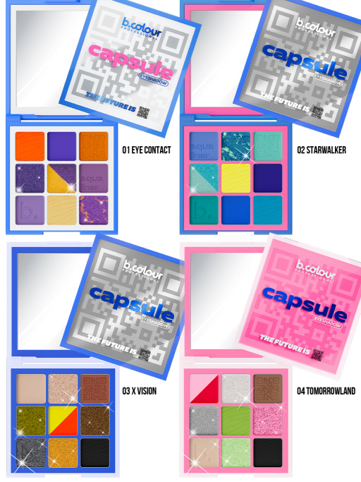 Тени для век матовые блестящие, палетка 03, B.COLOUR PROFESSIONAL