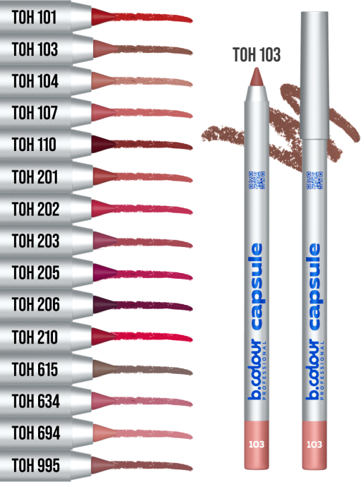 Карандаш для губ стойкий / 103 (беж карамель), B.COLOUR PROFESSIONAL CAPSULE
