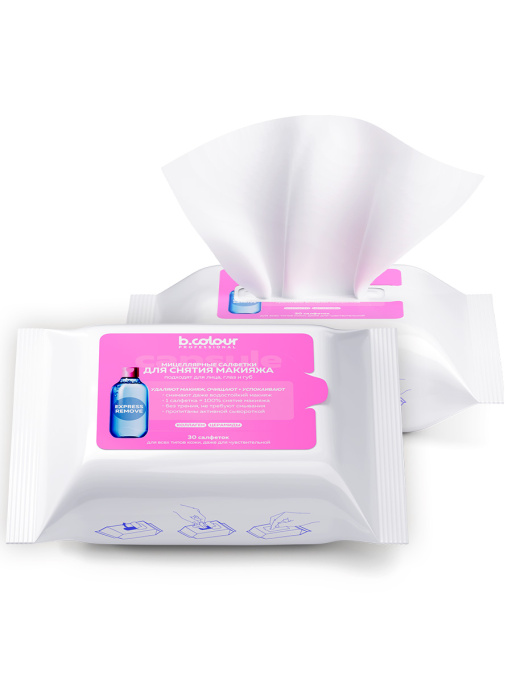 Мицеллярные салфетки для снятия макияжа с Коллагеном и Церамидами 30 шт.