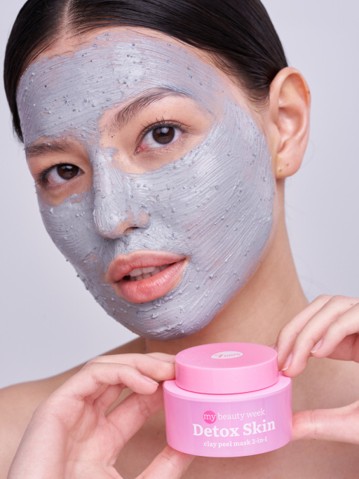 Глиняная маска для лица очищающая 2-в-1 DETOX SKIN