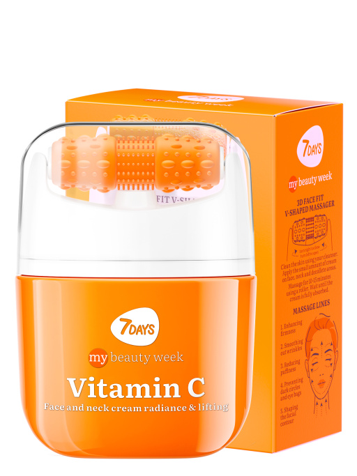 Крем для лица Сияние & Лифтинг с 3D массажером VITAMIN C