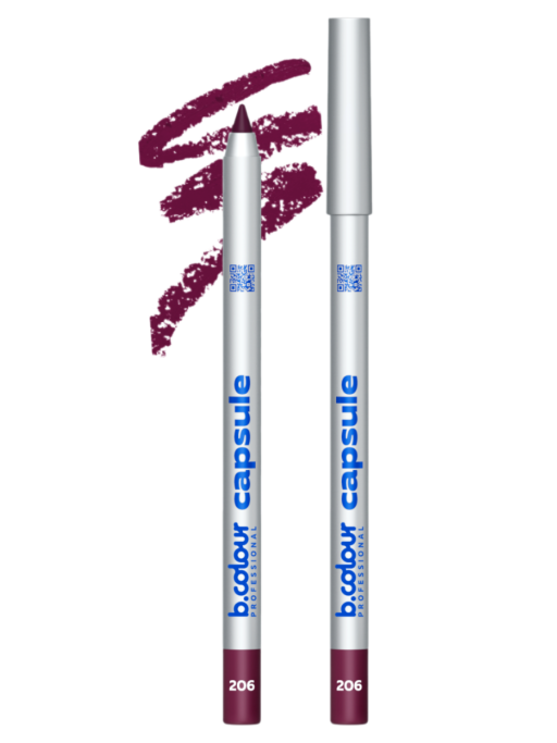 Карандаш для губ стойкий 206, B.COLOUR PROFESSIONAL 