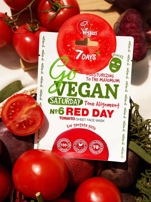 Маска для лица тканевая tomato Saturday RED DAY
