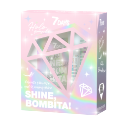 Подарочный набор косметики для ухода: скраб для тела + молочко для тела SHINE, BOMBITA! / Holographic