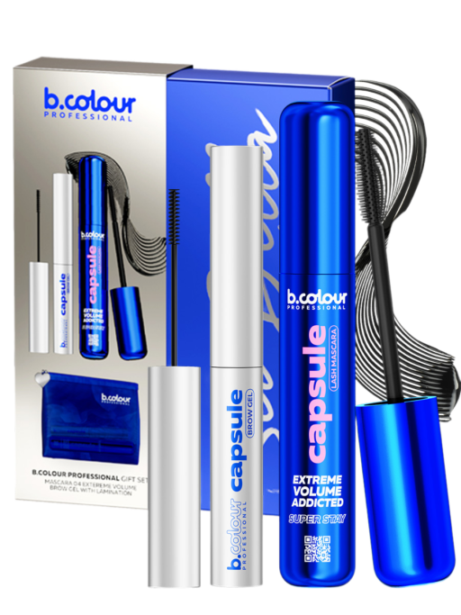 Набор косметики, тушь для ресниц, гель для бровей AMORE MIO