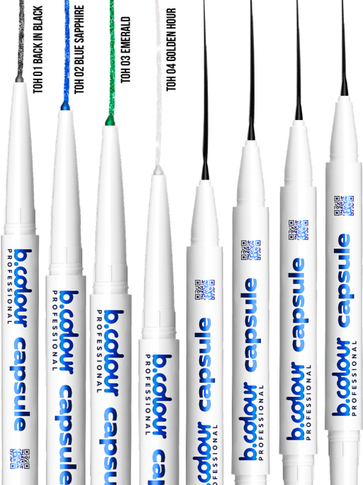 Подводка для глаз черная и карандаш с шиммером 2в1 01, B.COLOUR PROFESSIONAL