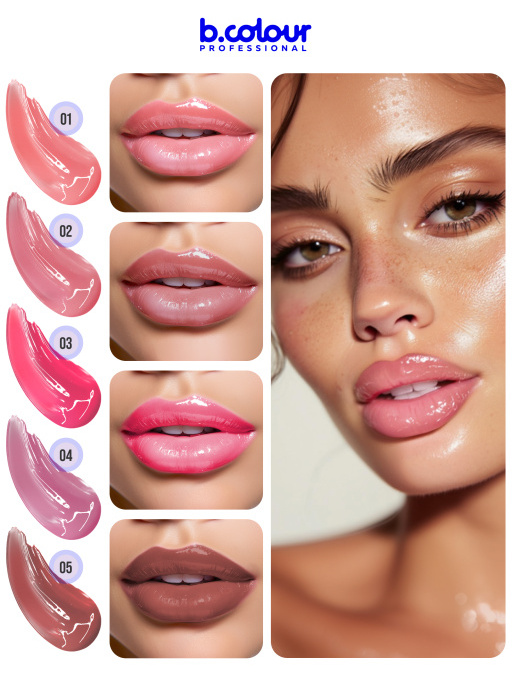 Блеск для губ зеркальный с 3D эффектом 01, B.COLOUR PROFESSIONAL