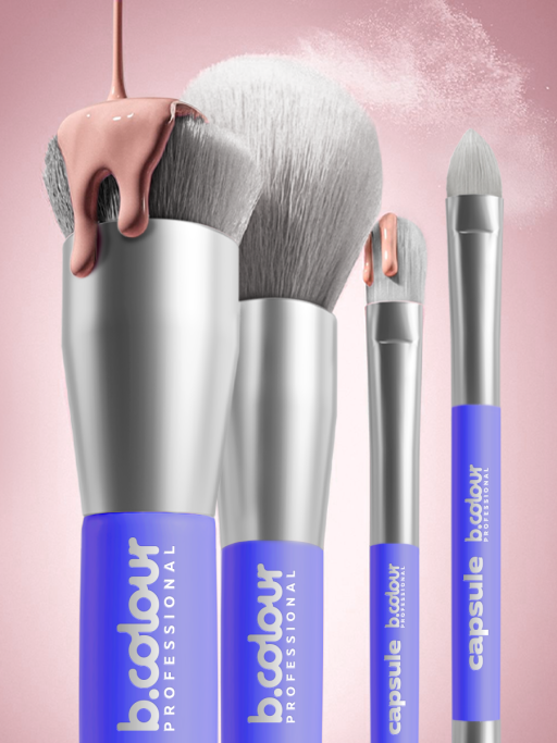 Кисти для макияжа профессиональные. Набор 18 шт. BLUE B.COLOUR PROFESSIONAL CAPSULE