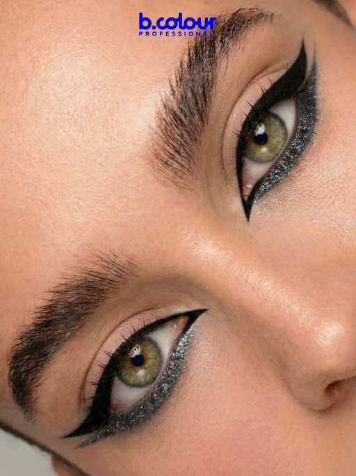 Подводка для глаз черная и карандаш с шиммером 2в1 01, B.COLOUR PROFESSIONAL