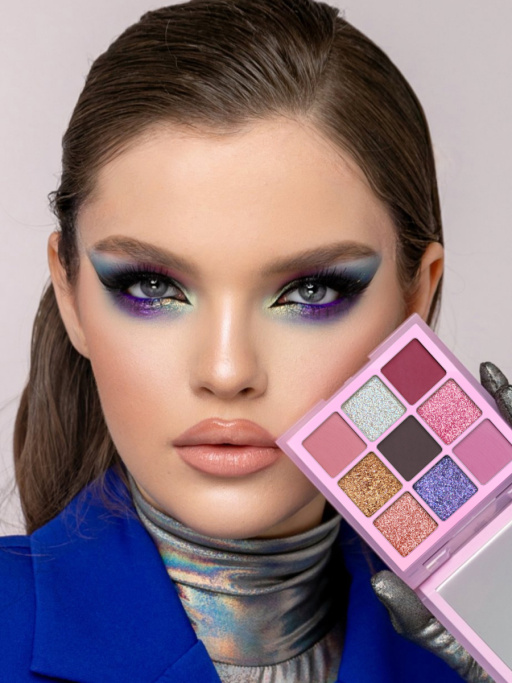 Тени для век матовые блестящие, палетка 02 MIDSUMMER FAIRYTALE