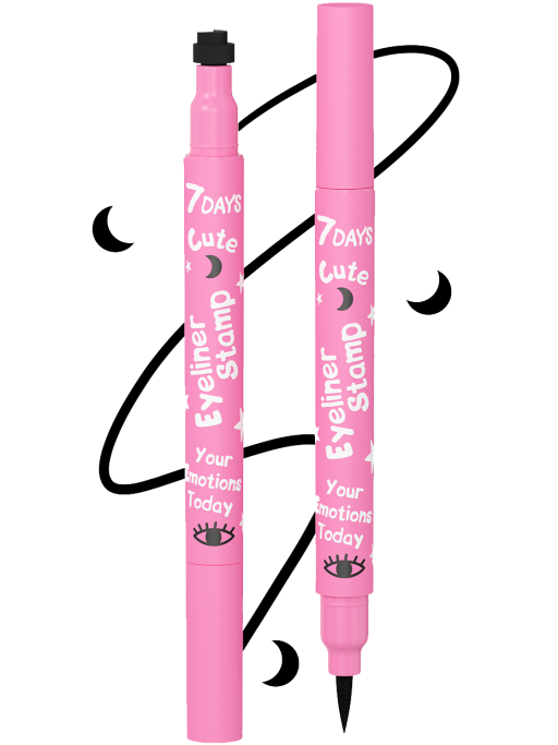 Подводка для глаз + штамп 2в1 Cute / 210 Eyeliner&Moon black stamp