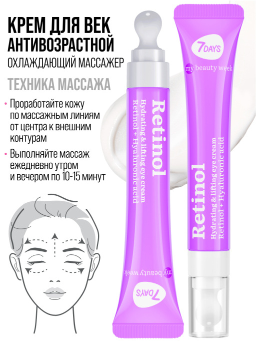 Крем для век антивозрастной от морщин RETINOL 100%