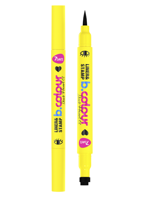 Подводка для глаз + штамп 2в1 / 01 DARK HEART