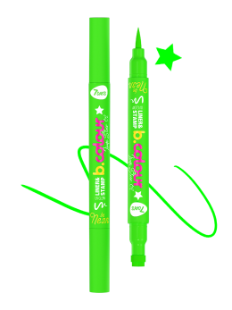 Подводка для лица и тела + штамп 2в1 светящаяся UVglow / 02 LIME STAR