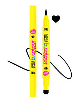 Подводка для глаз + штамп 2в1 / 01 DARK HEART