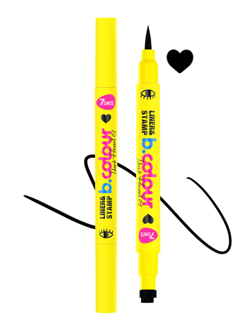 Подводка для глаз + штамп 2в1 / 01 DARK HEART